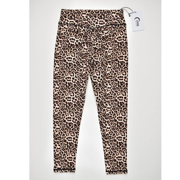 ZYIA Active Leopard Brilliant Scrunchy What Hi Rise 7/8 Legging NEW 6-8 - Picture 2 of 6